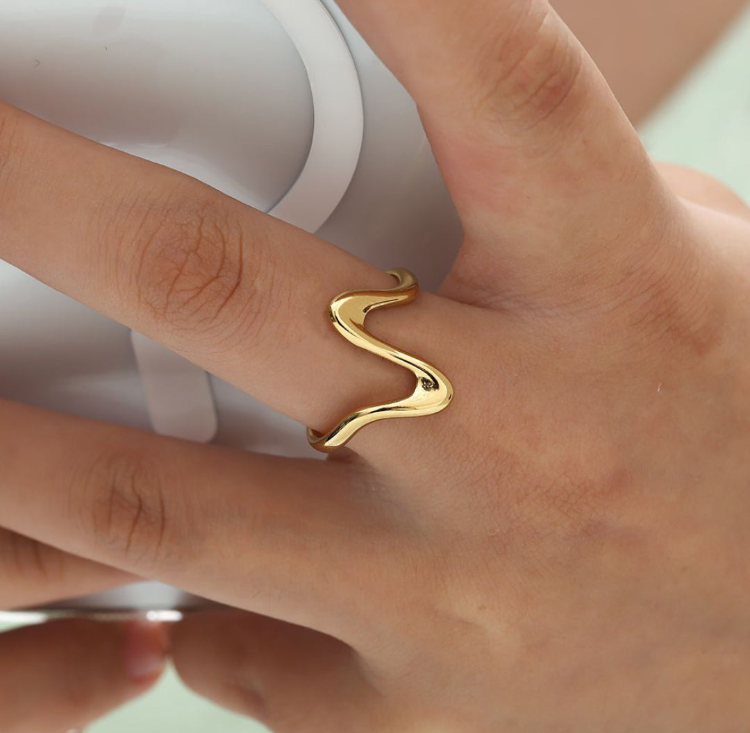 Heartbeat ring gold - Lavina Jewelz