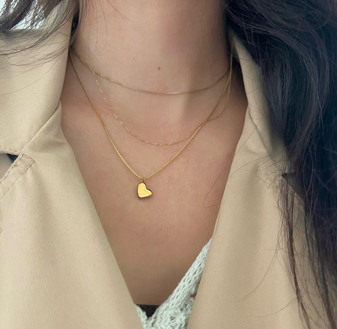 Heart necklaces in gold and silver - Lavina Jewelz