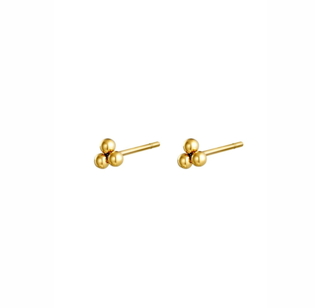 Stud earrings in silver and gold - Lavina Jewelz