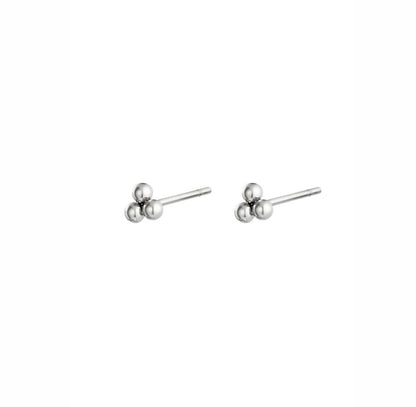 Earrings silver studs with three dots - Lavina Jewelz