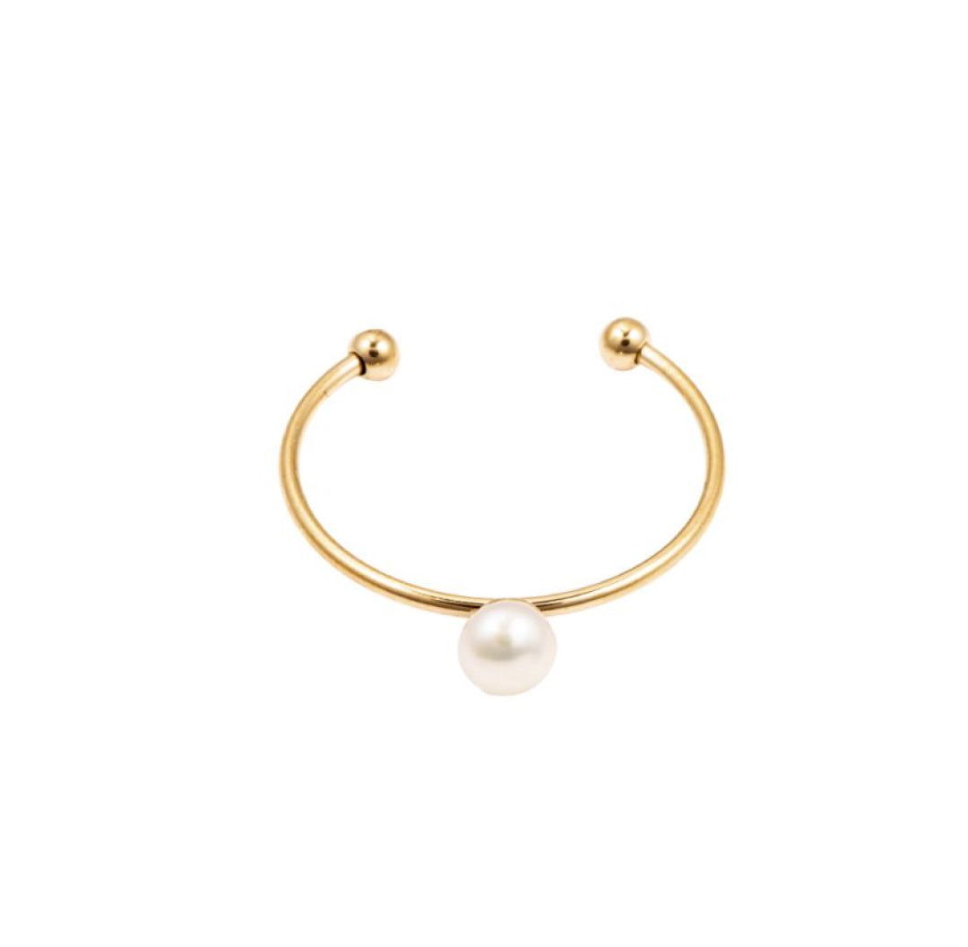 Fine ring gold with a pearl - Lavina Jewelz