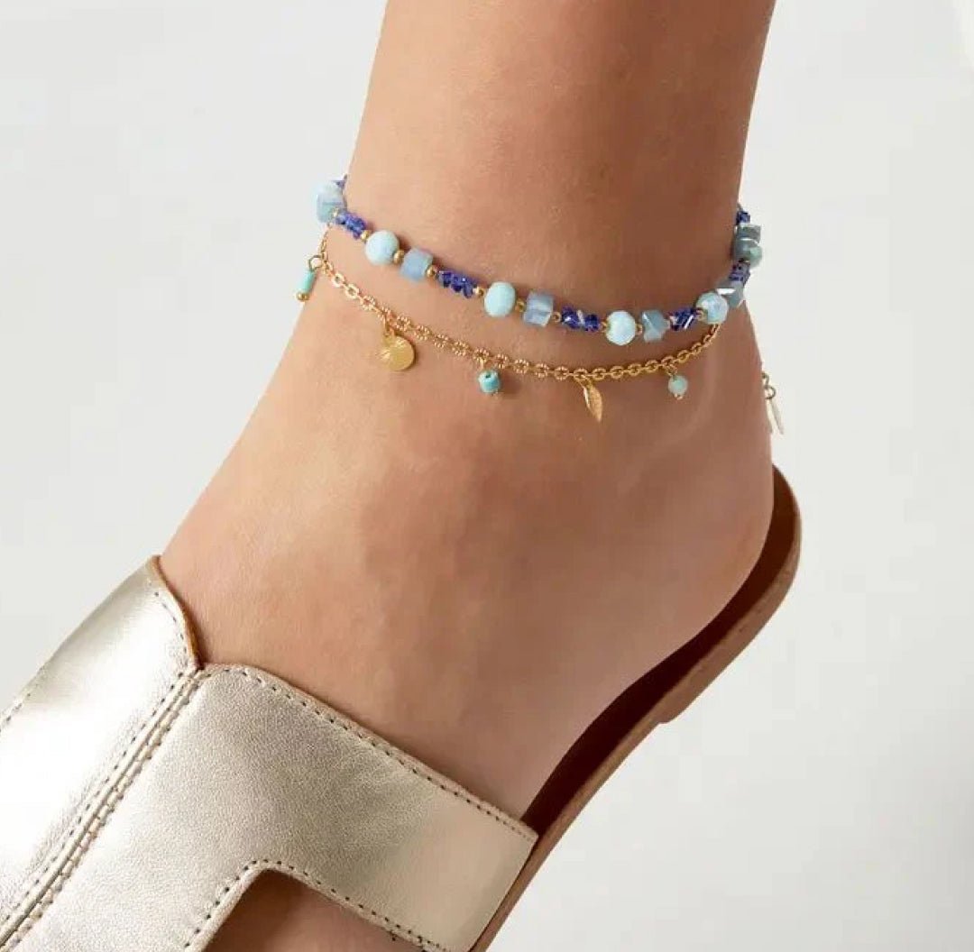 Beaded Charms Anklet - Lavina