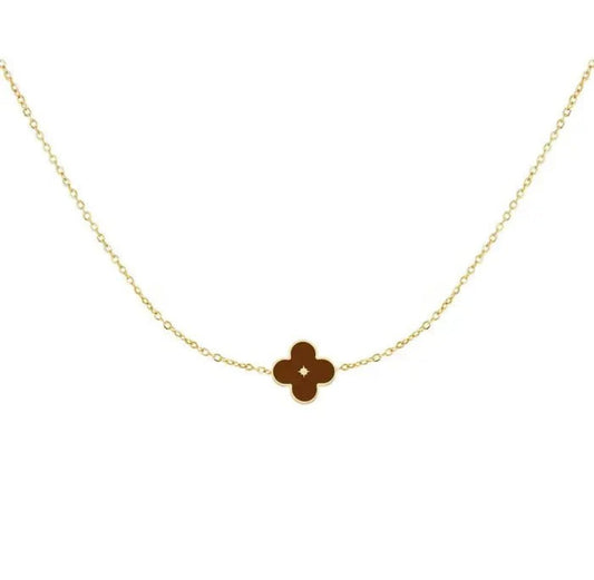 Brown Clover Necklace - Lavina