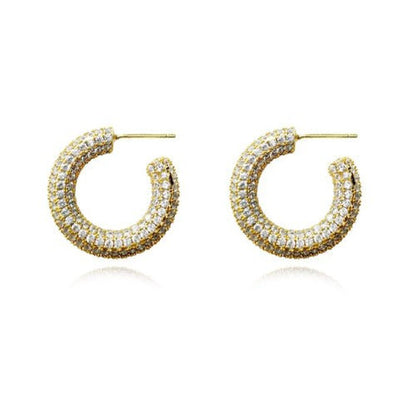 Dazzle Hoop Earrings - Lavina Jewelz