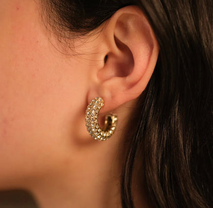 Dazzle Hoop Earrings - Lavina Jewelz