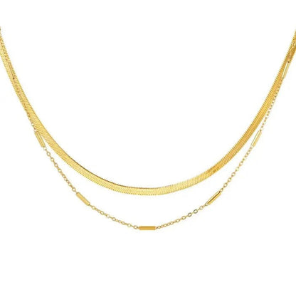 Double Chain Necklace - Lavina Jewelz