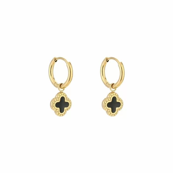 Enamel Clover Earrings - Lavina Jewelz