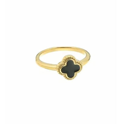 Enamel Clover Ring - Lavina Jewelz