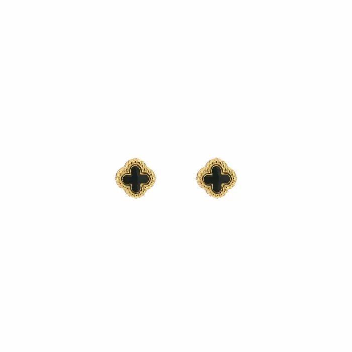 Enamel Clover Studs - Lavina Jewelz