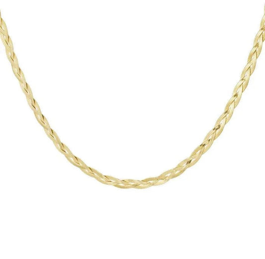 Flat Braid Necklace - Lavina Jewelz