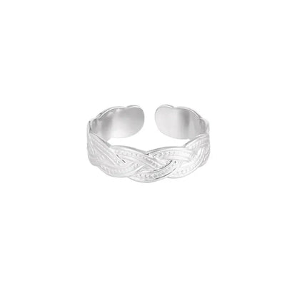 Flat Plait Ring - Lavina Jewelz