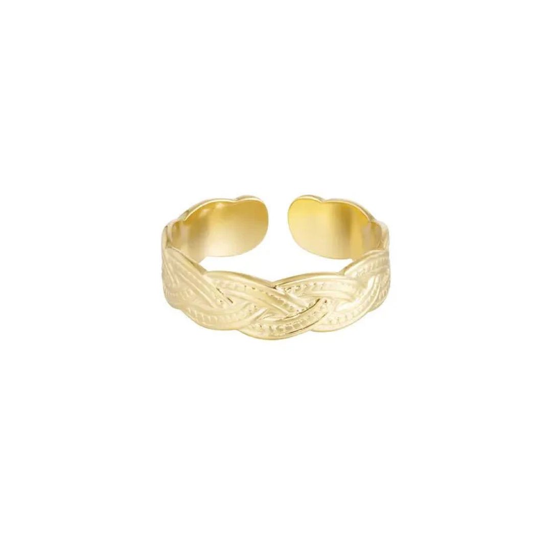 Flat Plait Ring - Lavina Jewelz