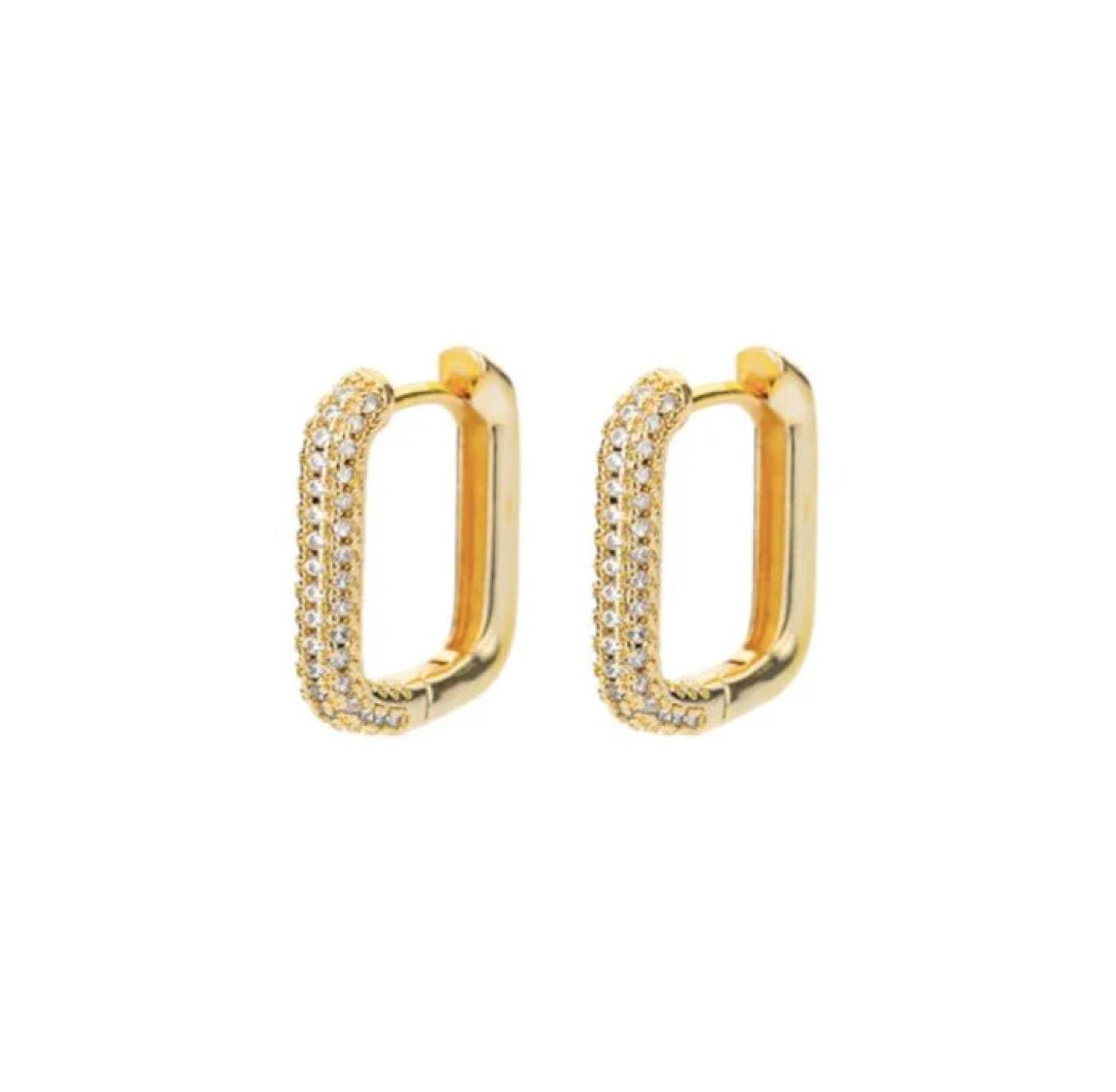 Glimmer Rectangle Earrings - Lavina Jewelz