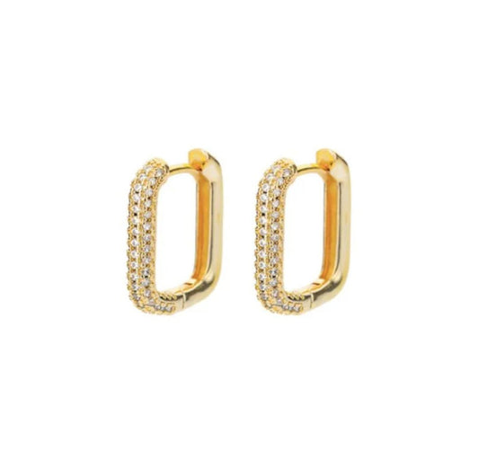 Glimmer Rectangle Earrings - Lavina Jewelz