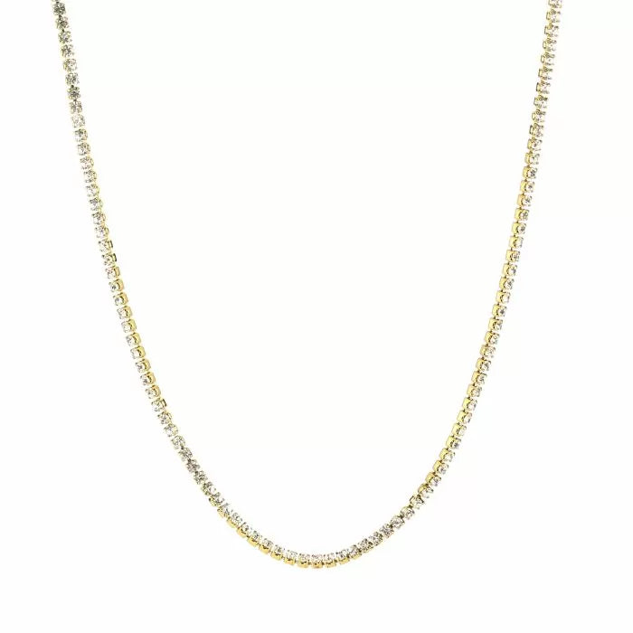 Tennis Necklace Thin Gold - Lavina