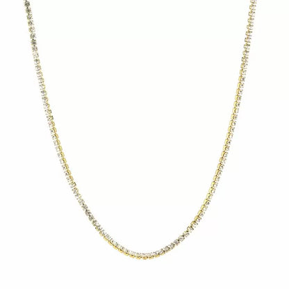 Tennis Necklace Thin Gold - Lavina