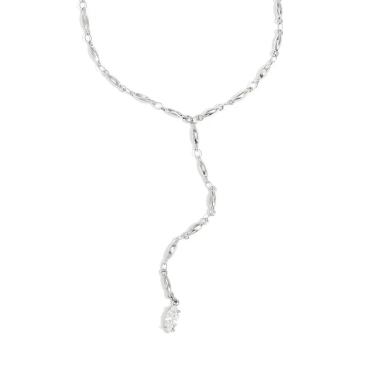 Zirconia Y Necklace