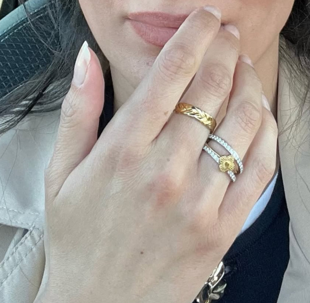 Ring combination inspiration fine zirconia rings silver - Lavina Jewelz
